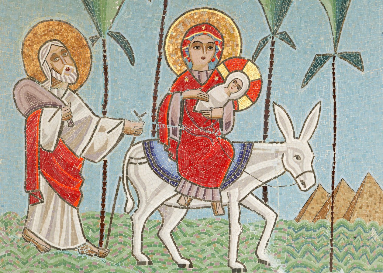 Santa Vergine e San Giovanni, monastero copto di Kame: La sacra famiglia, Egitto da Unbekannt