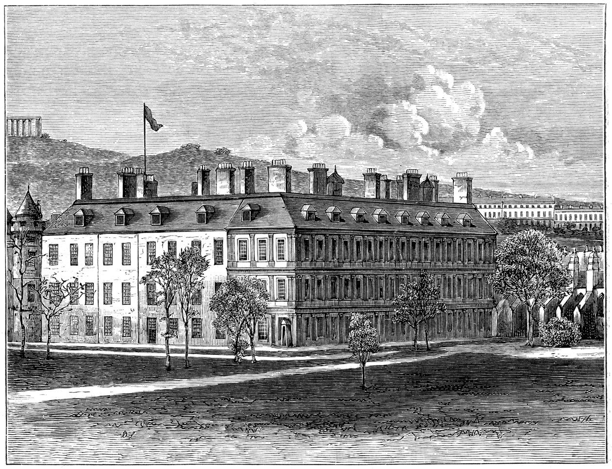 Palazzo di Holyrood da sud-est, Edimburgo da Unbekannt