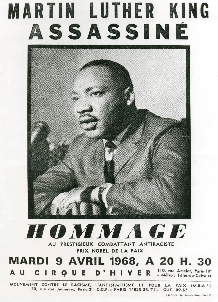 Omaggio a Martin Luther King, 1968 da Unbekannt