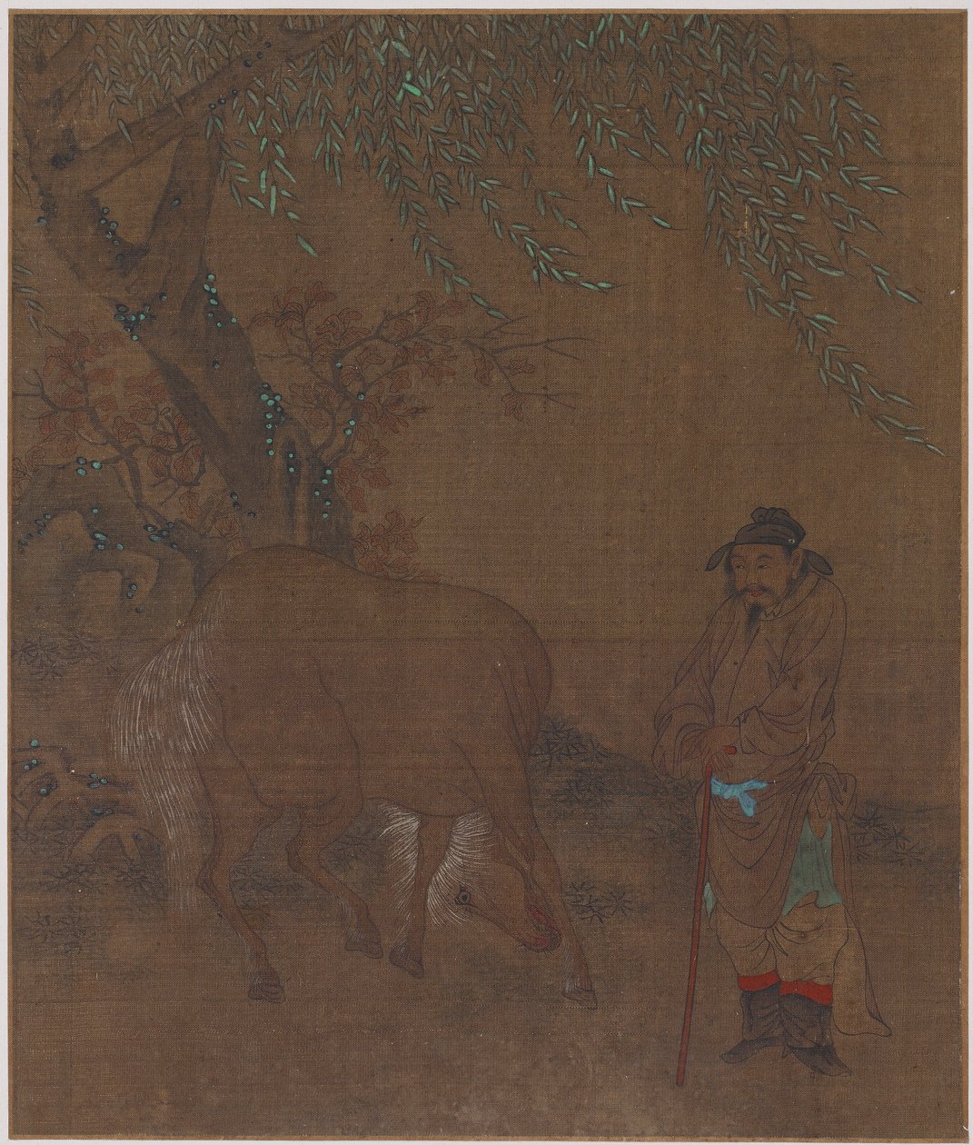 Cavallo e stalliere sotto un salice, Possibilmente dinastia Ming, 1368-1644 da Unbekannt