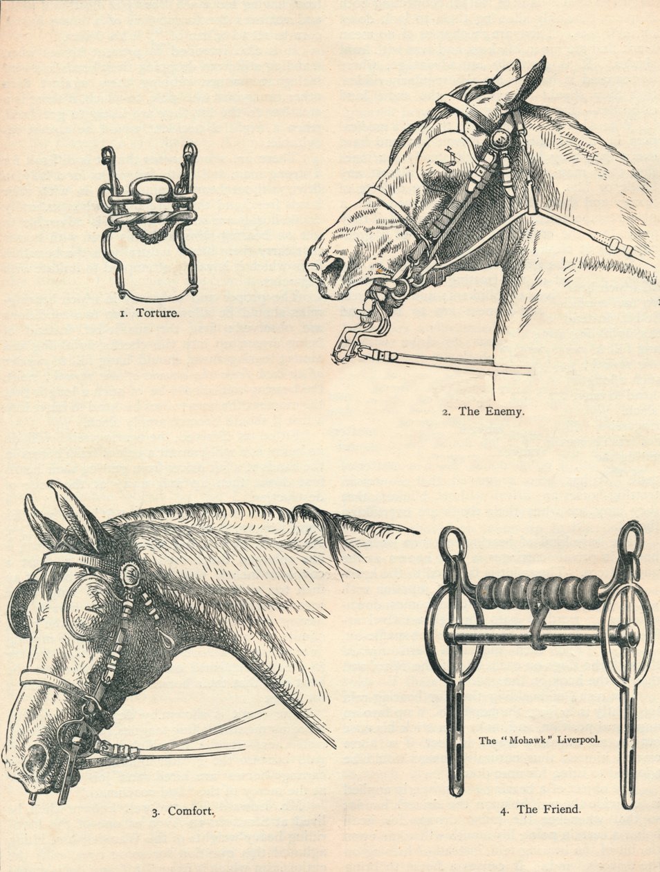 Morsi di cavallo, buoni e cattivi, c1909 c1910 da Unbekannt