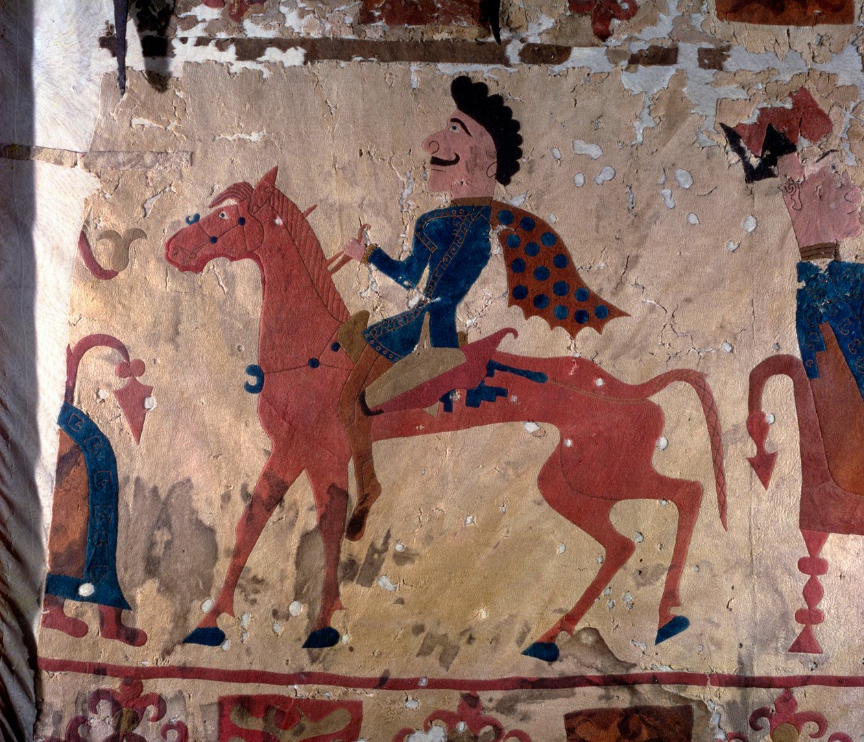 Cavaliere, dettaglio del tappeto artefatto di Pazyryk da Unbekannt