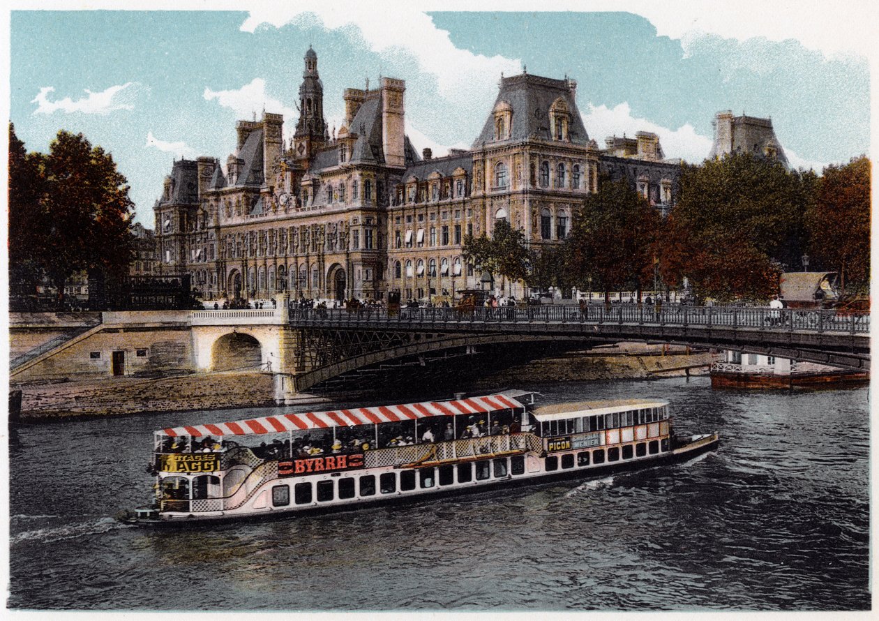 Hotel de Ville, Parigi, c. 1900 da Unbekannt