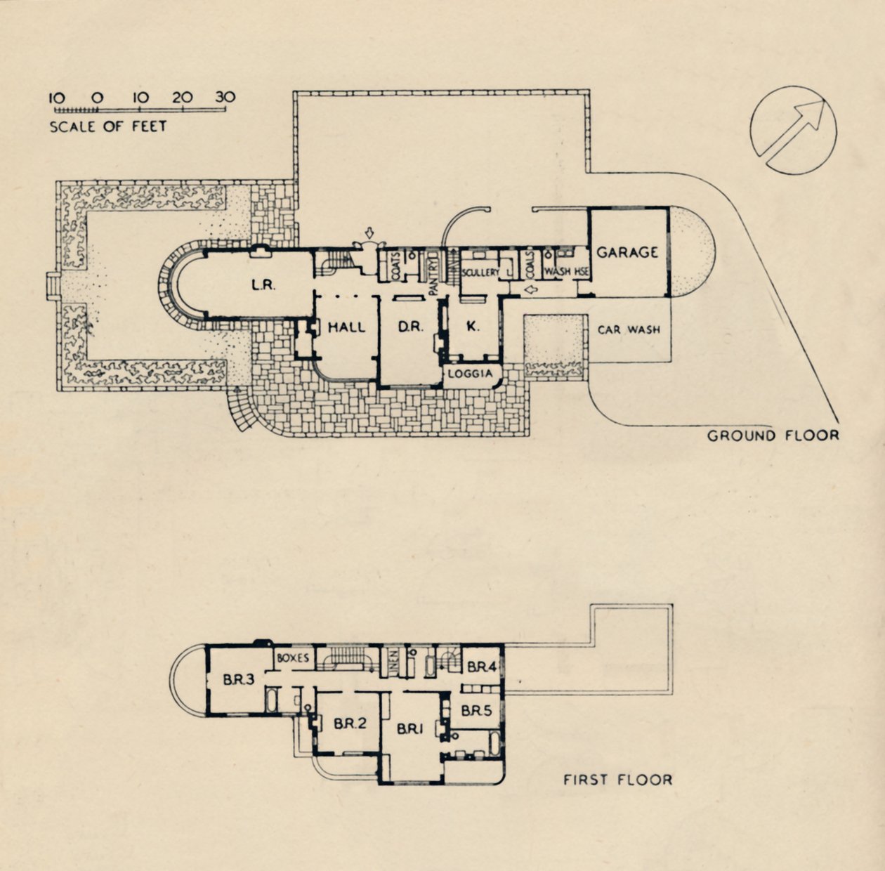 Casa a Burn Bridge di John Procter, F.R.I.B.A., 1942 da Unbekannt