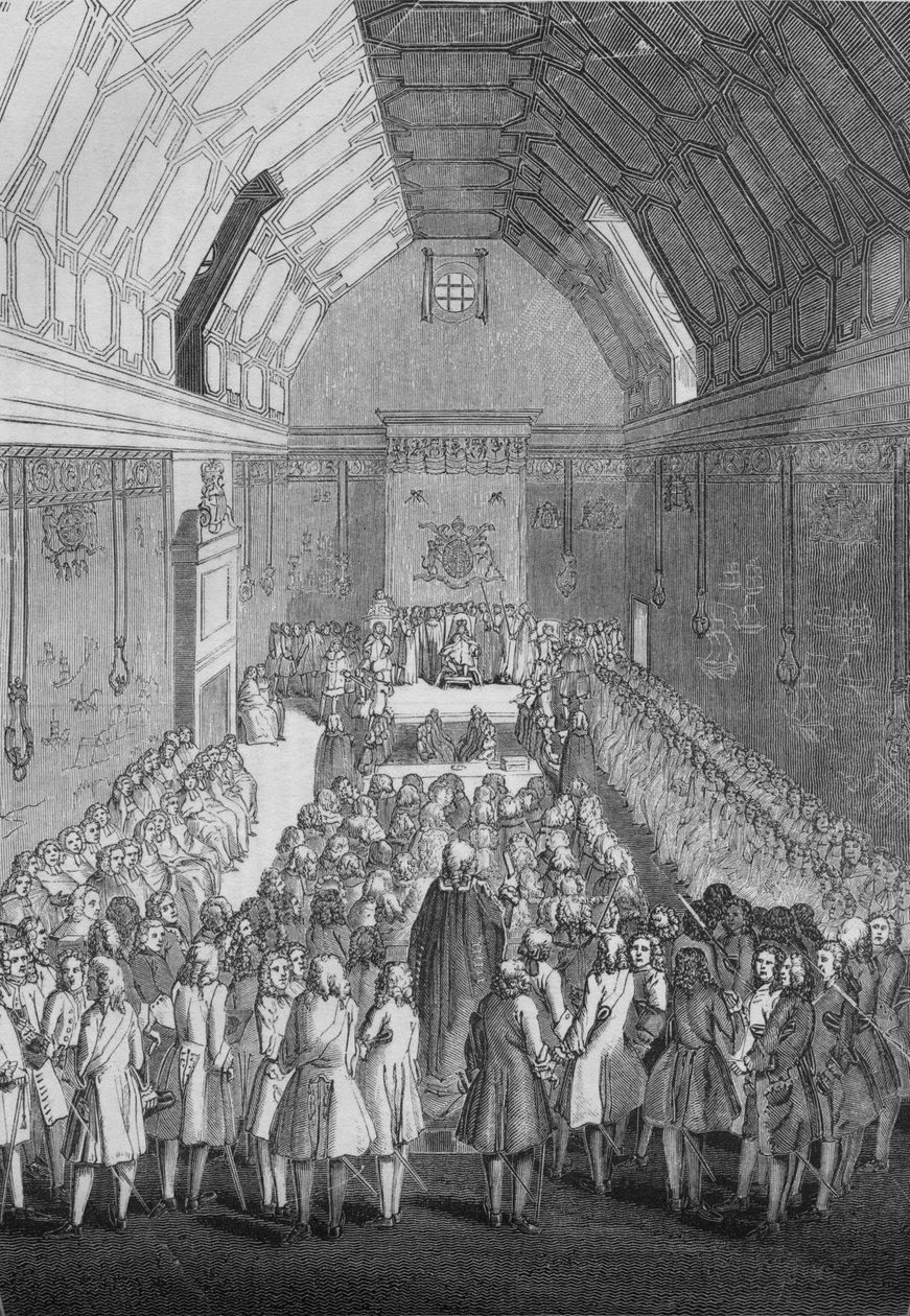 Camera dei Lord al tempo di Giorgio II, 1845 da Unbekannt