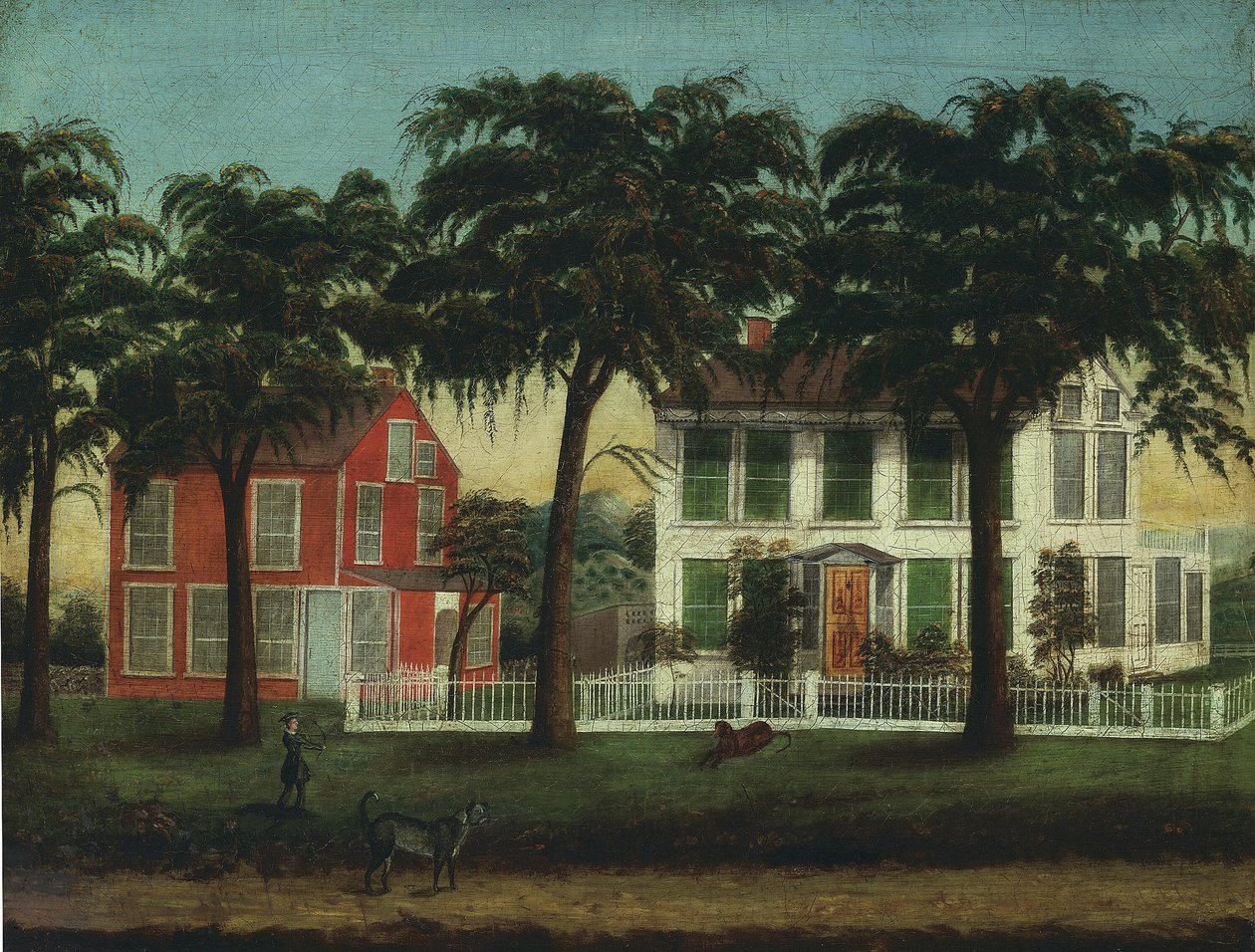 Case sul fiume Fox, Illinois, 1881-90 da Unbekannt