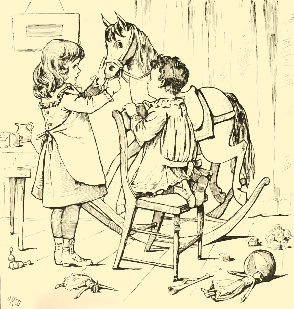 Come il cavallo a dondolo mangiò la torta, 1881 da Unbekannt