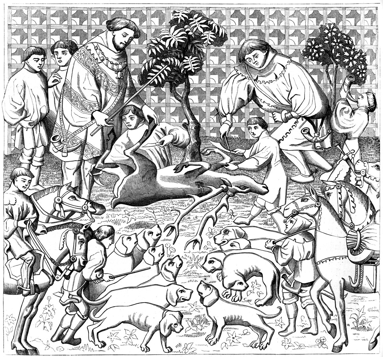 Come scuoiare un cervo, XV secolo, 1849 da Unbekannt