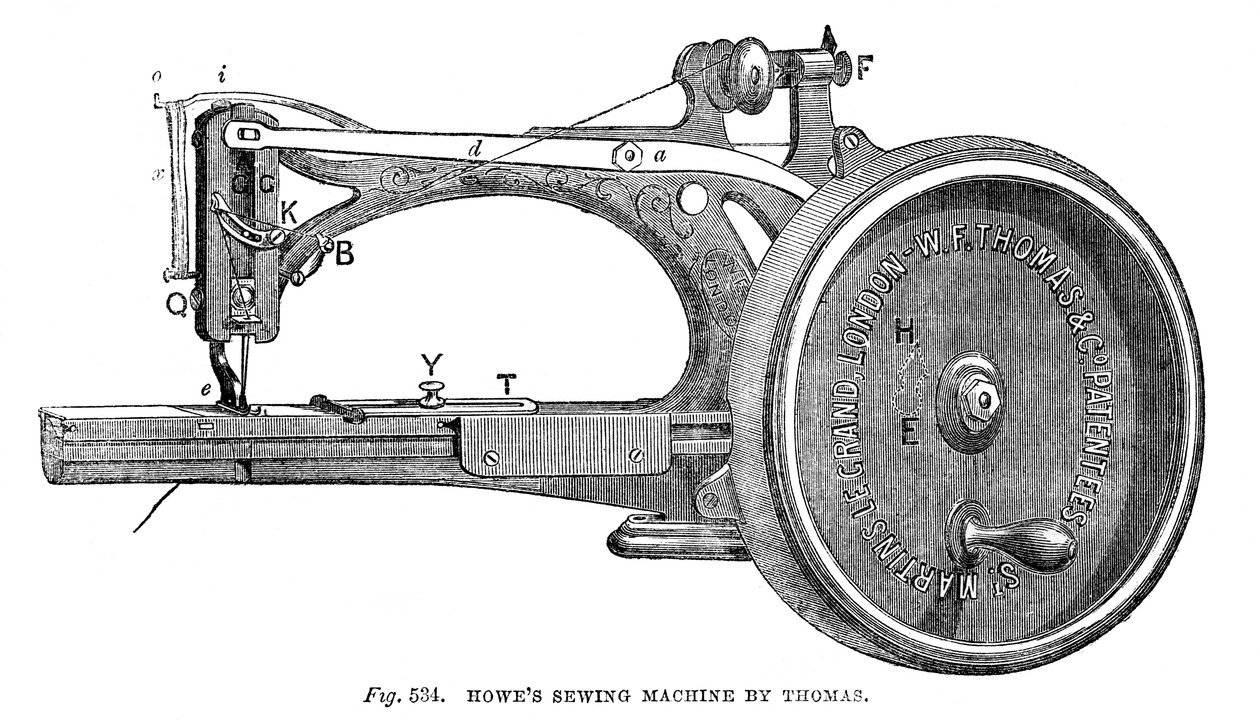 Macchina da Cucire Howes, di Thomas, 1866 da Unbekannt