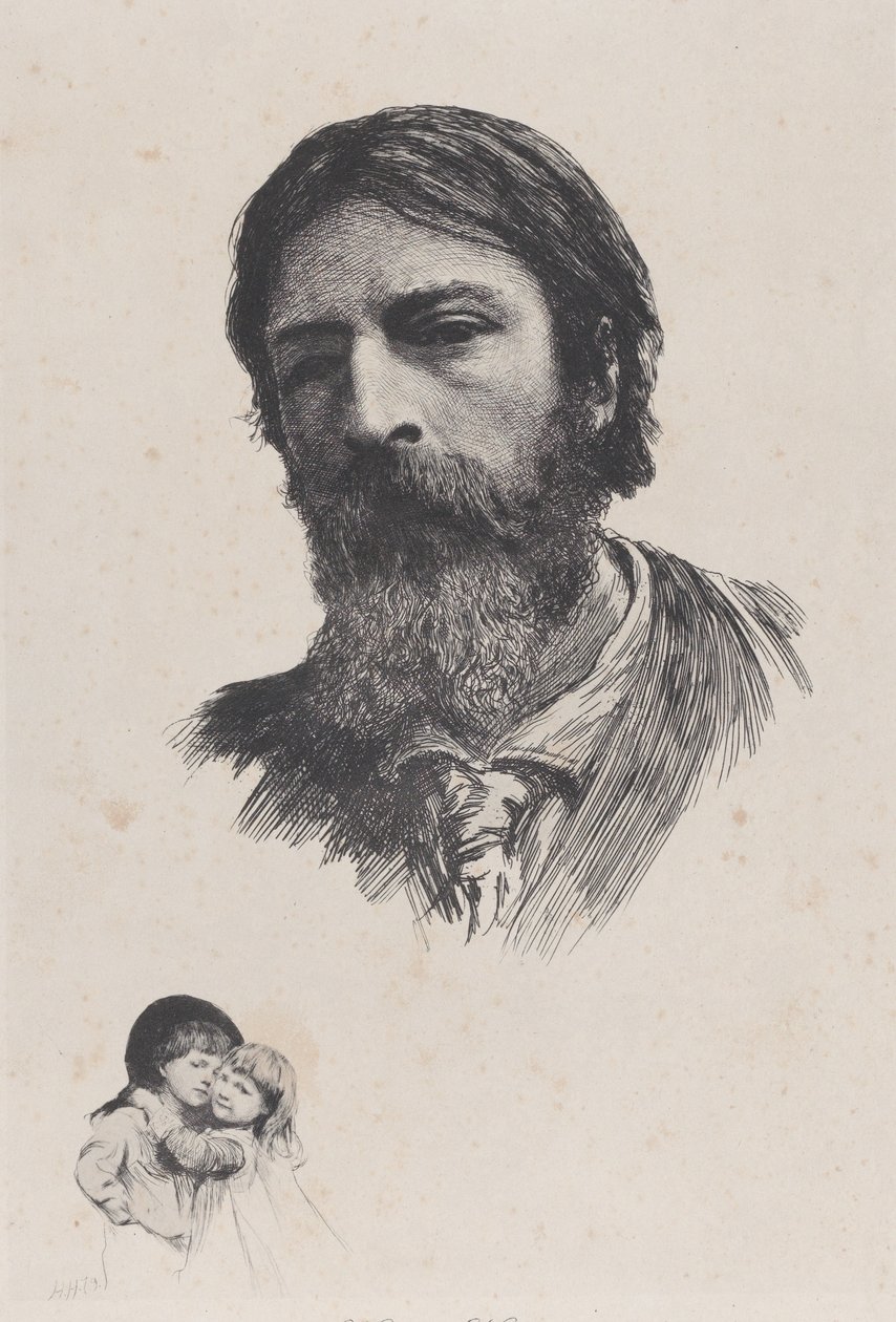Hubert Herkomer A.R.A. e i Suoi Figli da Unbekannt