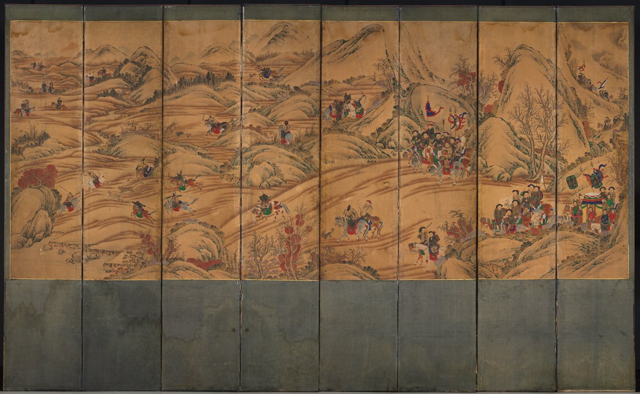 Scena di caccia, 1800 da Unbekannt