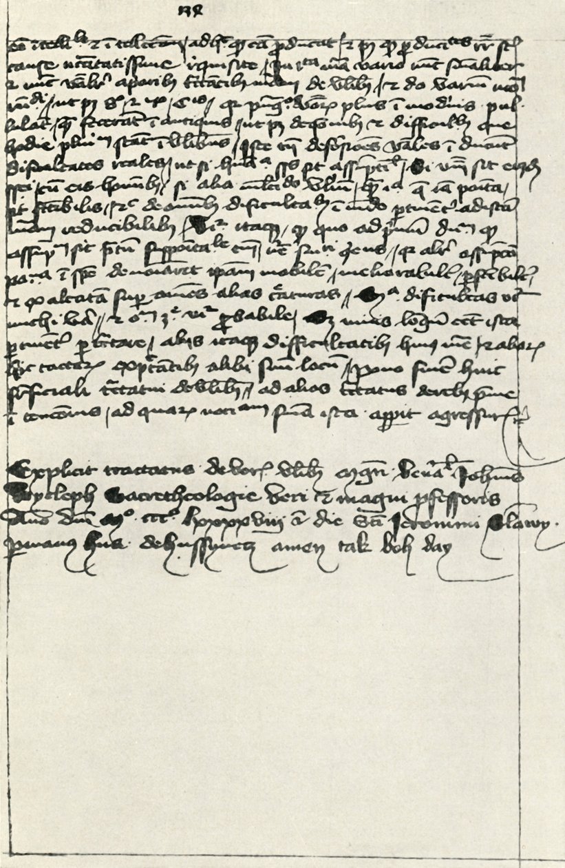 Trascrizione di Hus del trattato di Wycliffe, primi del XV secolo, 1947 da Unbekannt