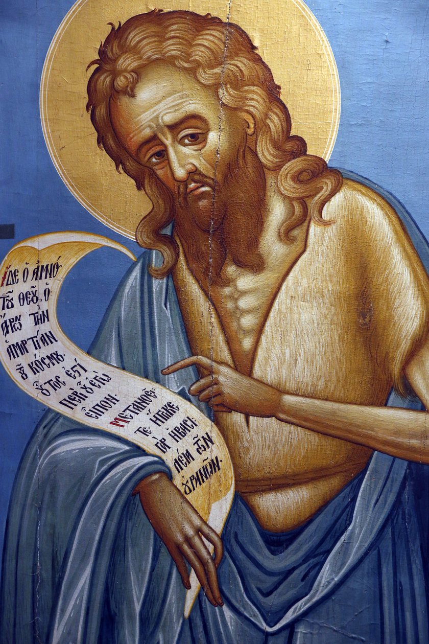 Icona nel museo bizantino di Pedoulas: San Giovanni Battista (XIX secolo), 20150510, Pedoulas, Cipro da Unbekannt