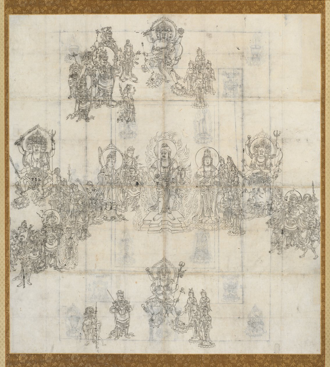 Schizzo iconografico Zuzo per il Sutra Mandala dei Re Benevoli da Unbekannt