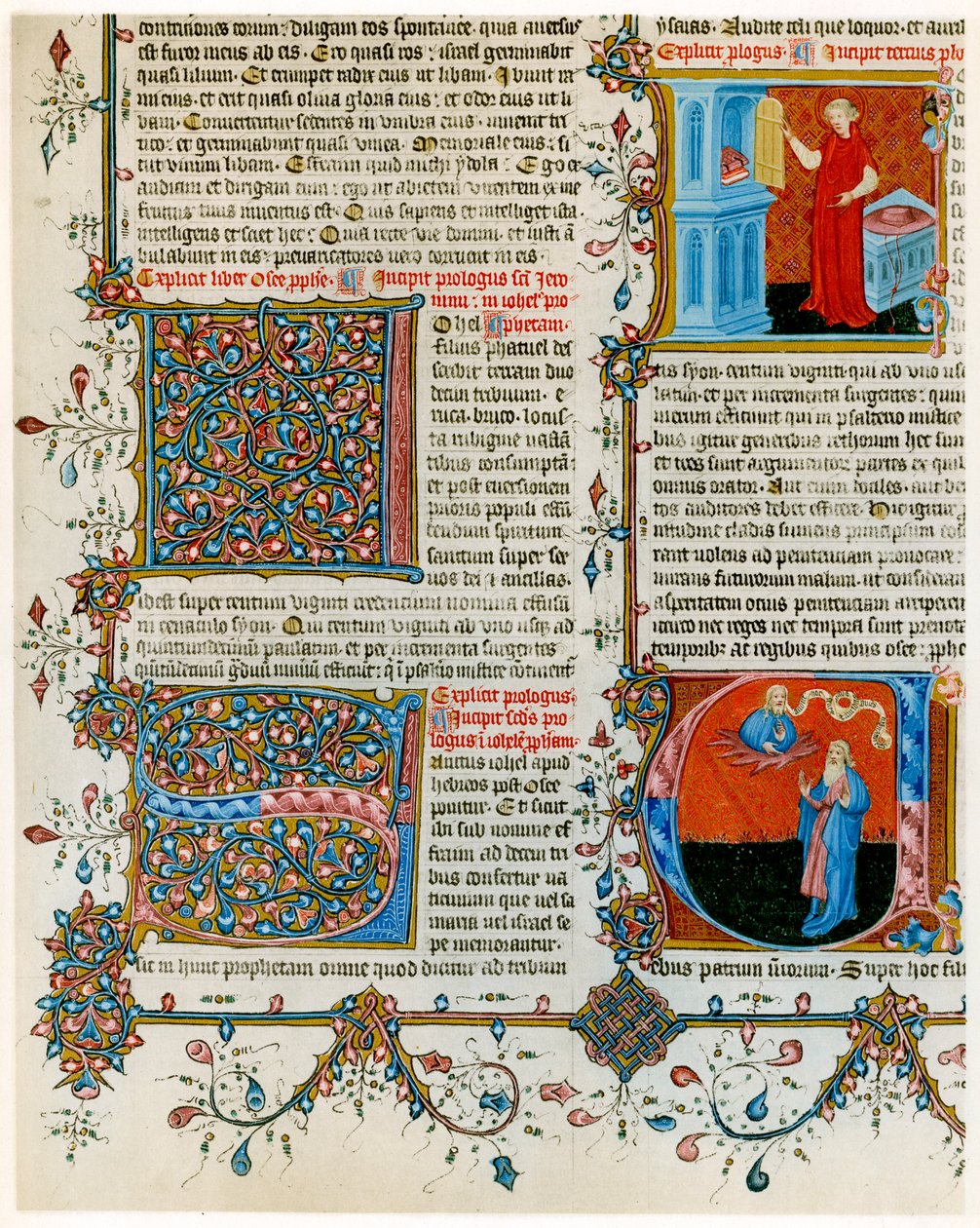 Lettere iniziali illuminate con scene della vita di San Girolamo, fine XIV secolo da Unbekannt