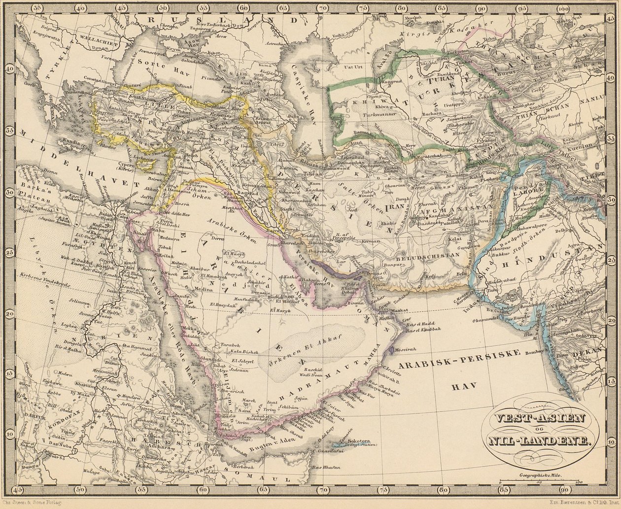 Illustrazione tratta dal libro Atlas over alle Jordens Dele di autore sconosciuto e pubblicato da Chr. Steen & Søn (Copenaghen, 1857) da Unbekannt