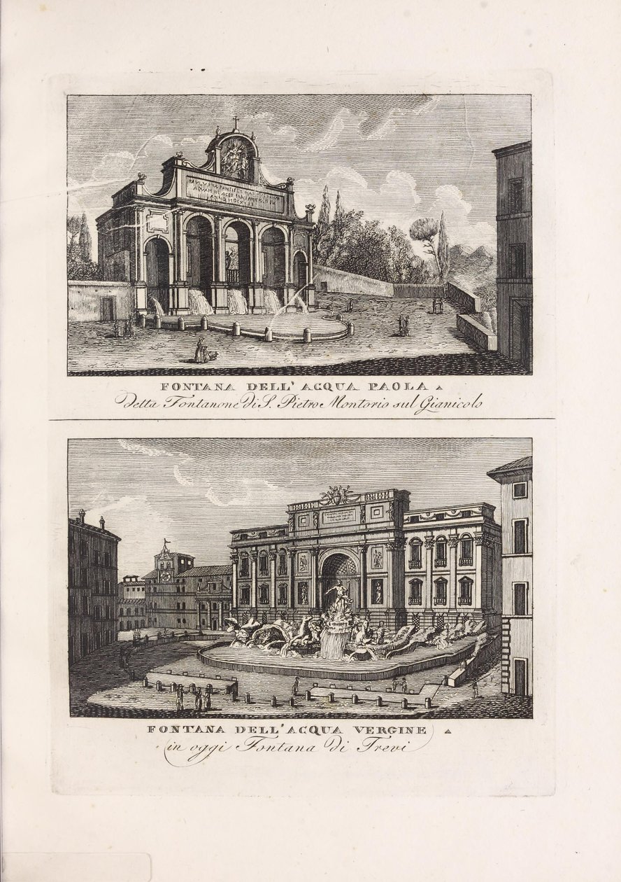 Illustrazione tratta dal libro Raccolta di vedute antiche e moderne della città di Roma e sue vicinanze di autore sconosciuto e pubblicato da Presso Piale neg.e di stampe a S. Carlo al Corso (it, 1816) da Unbekannt