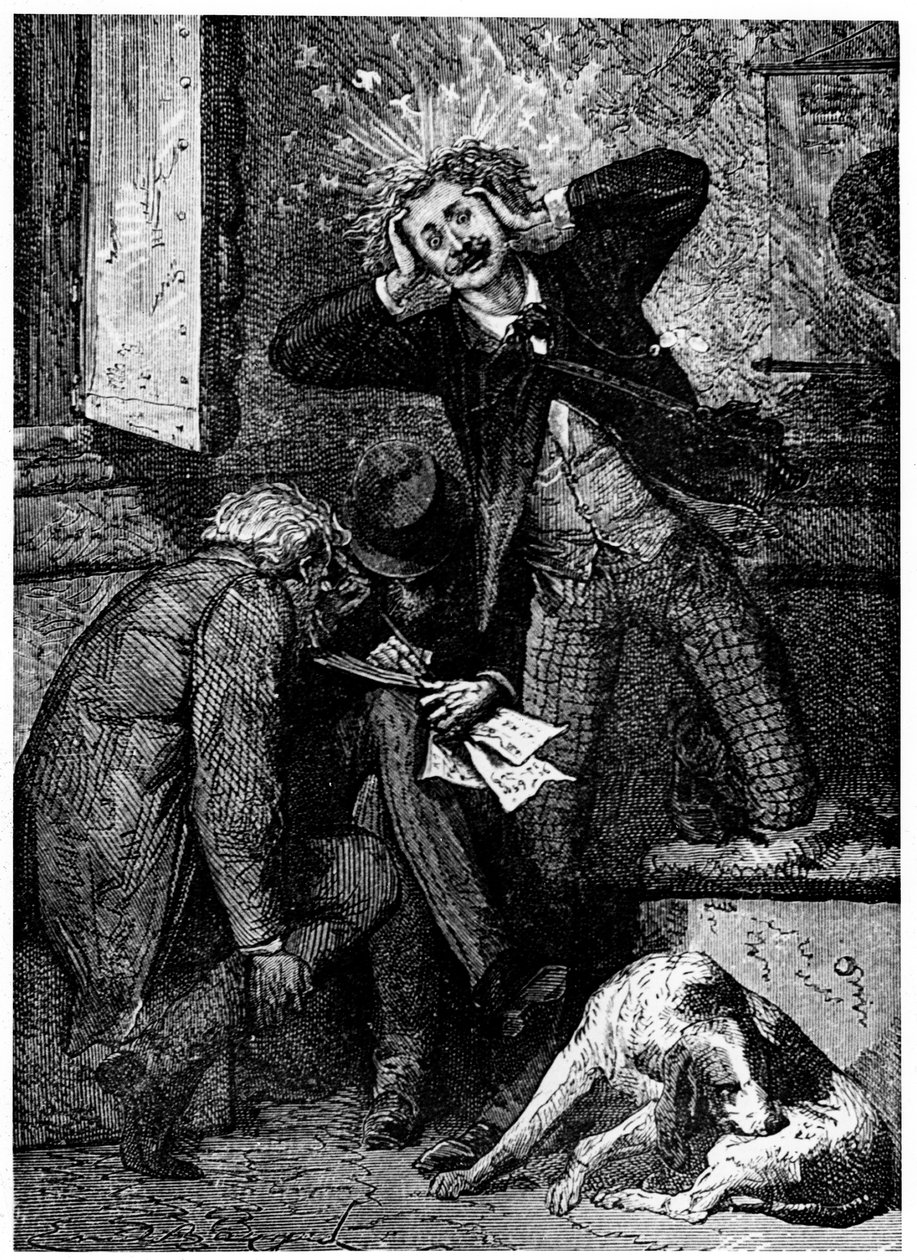 Illustrazione da Dalla Terra alla Luna di Jules Verne, 1865 da Unbekannt