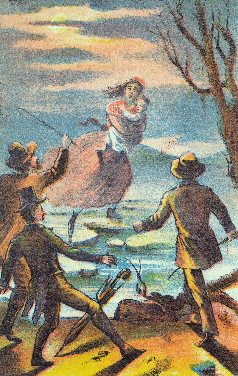 Illustrazione da un poster pubblicitario di una produzione teatrale di La capanna dello zio Tom, 1870 da Unbekannt