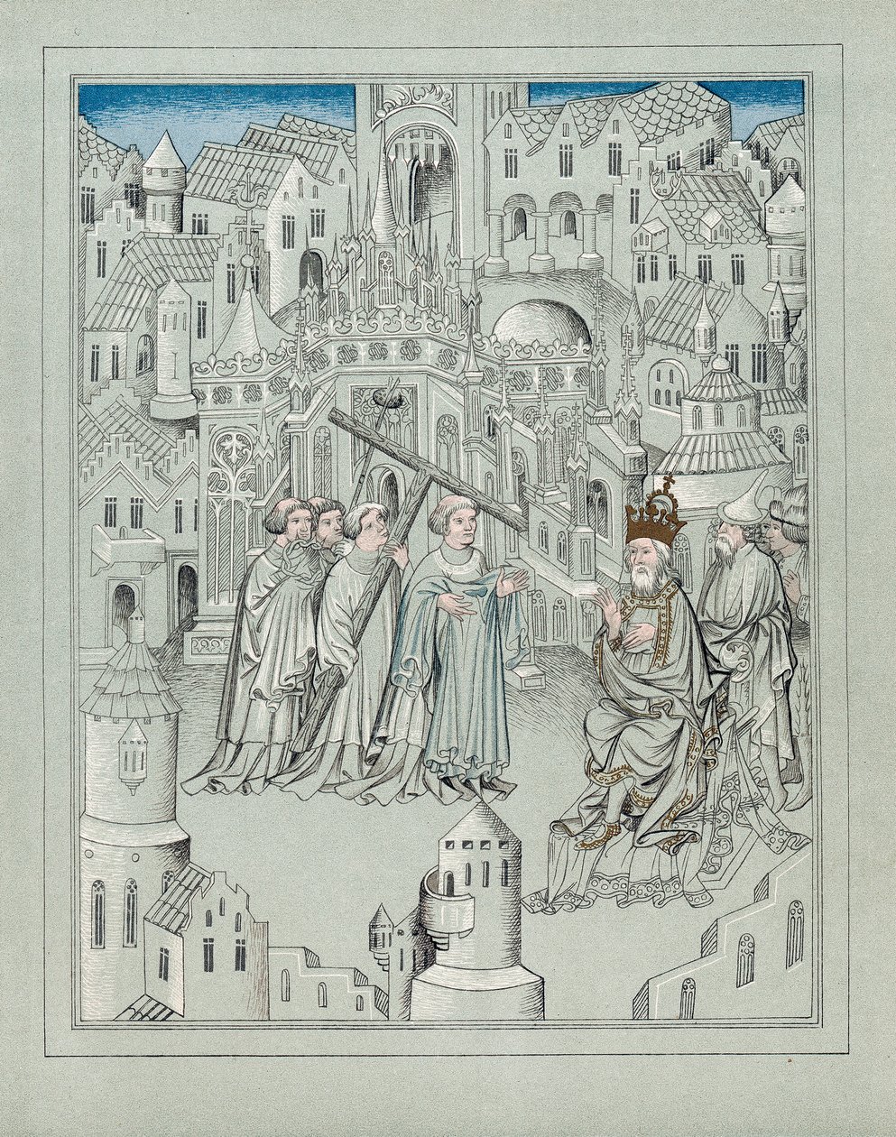 Illustrazione dai viaggi del leggendario cavaliere inglese Sir John Mandeville, c. 1372 da Unbekannt