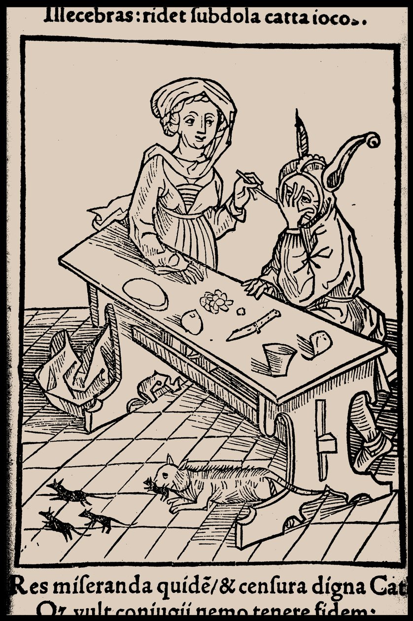 Illustrazione al libro La nave dei folli di Sebastian Brant, 1497 da Unbekannt