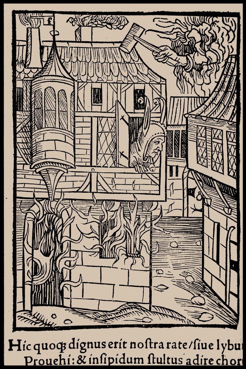 Illustrazione per il libro La nave dei folli di Sebastian Brant, 1497 da Unbekannt