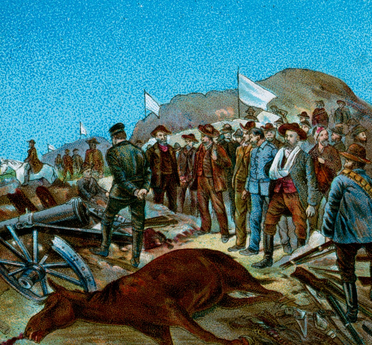 Nel campo di Cronje dopo la resa, 1900 da Unbekannt