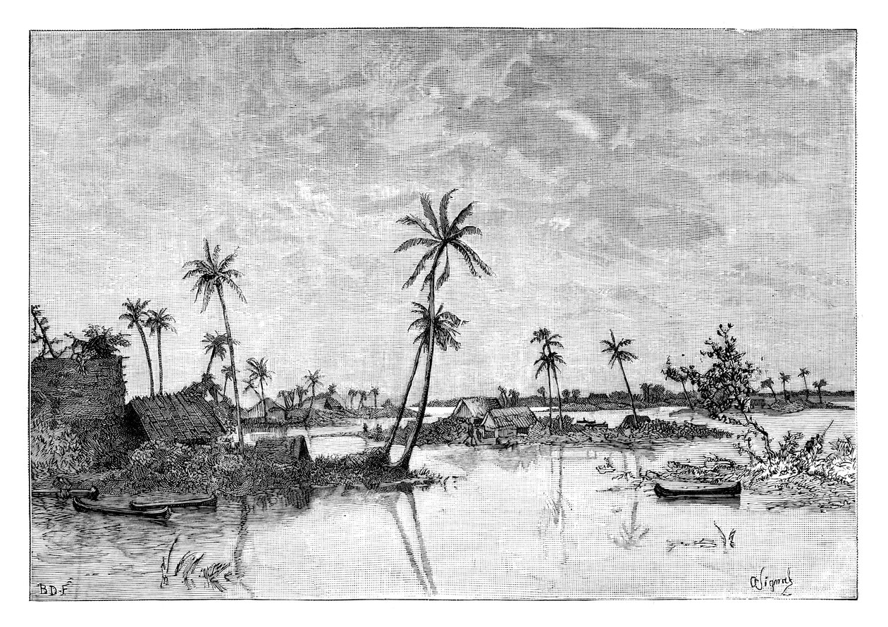 Insediamento indiano sulle isole della baia di San Blas, c1890 da Unbekannt