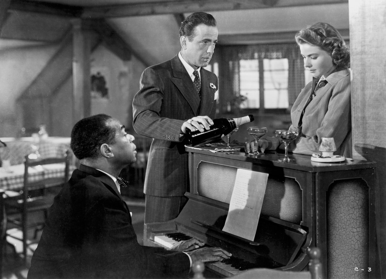 Ingrid Bergman, Humphrey Bogart e Louis Armstrong in Casablanca da Unbekannt