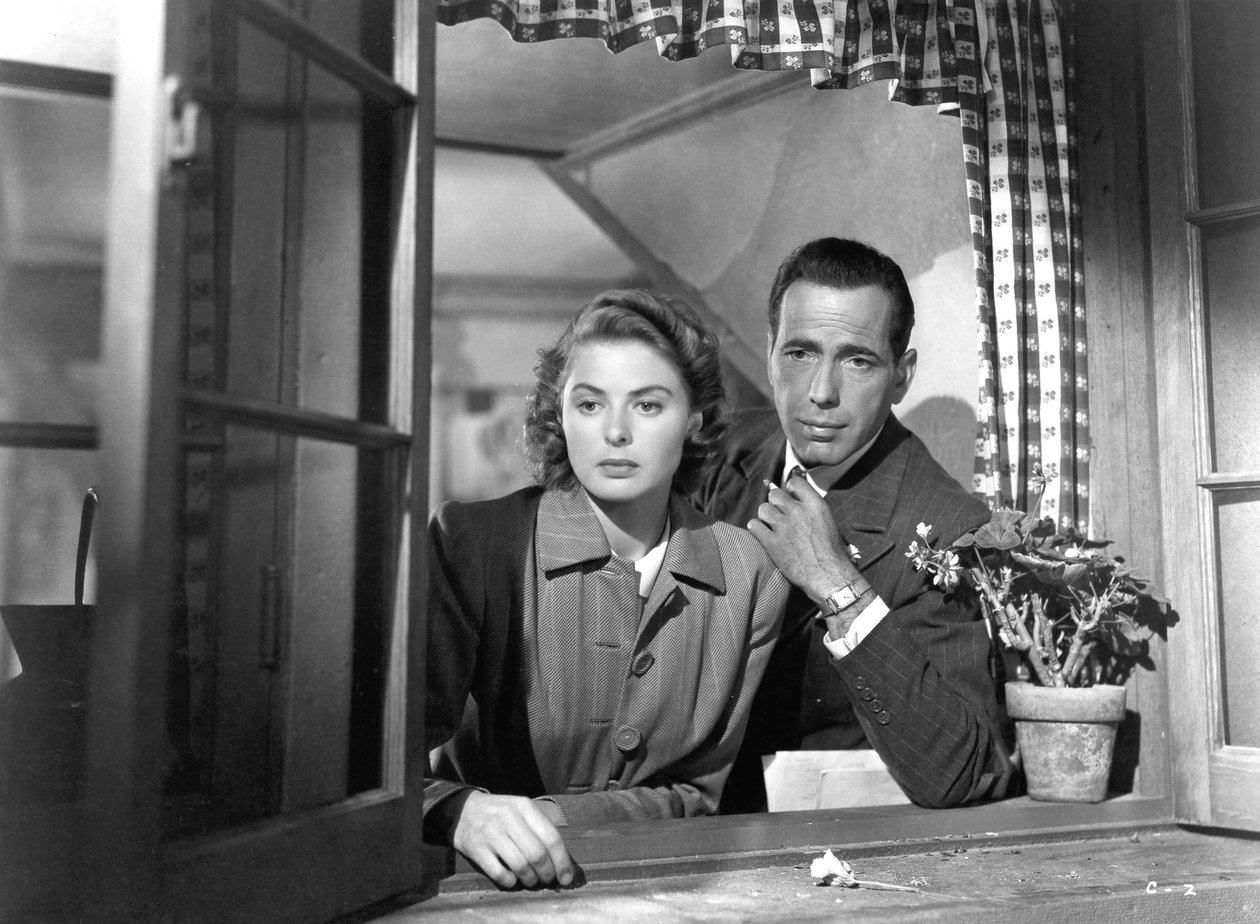 Ingrid Bergman e Humphrey Bogart in Casablanca da Unbekannt