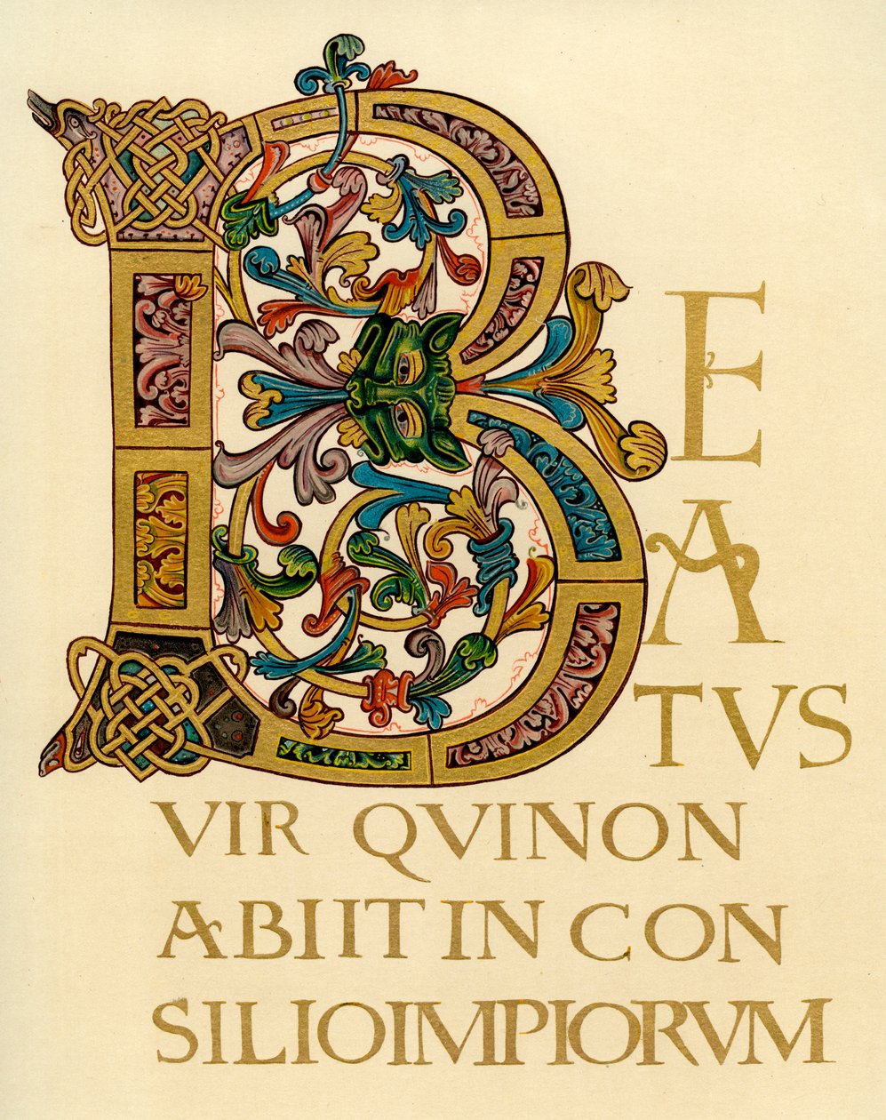 Lettera iniziale B, 980-1000 d.C. da Unbekannt