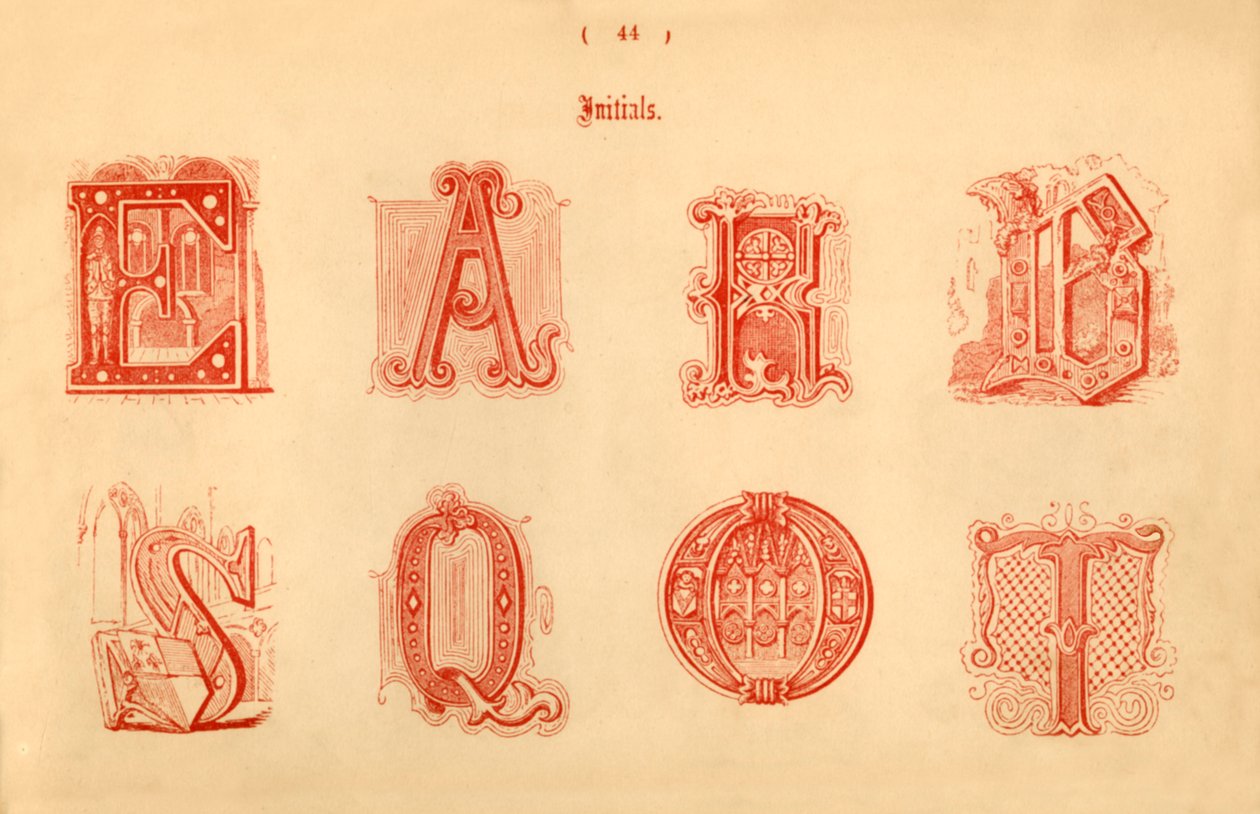 Iniziali, 1862 da Unbekannt
