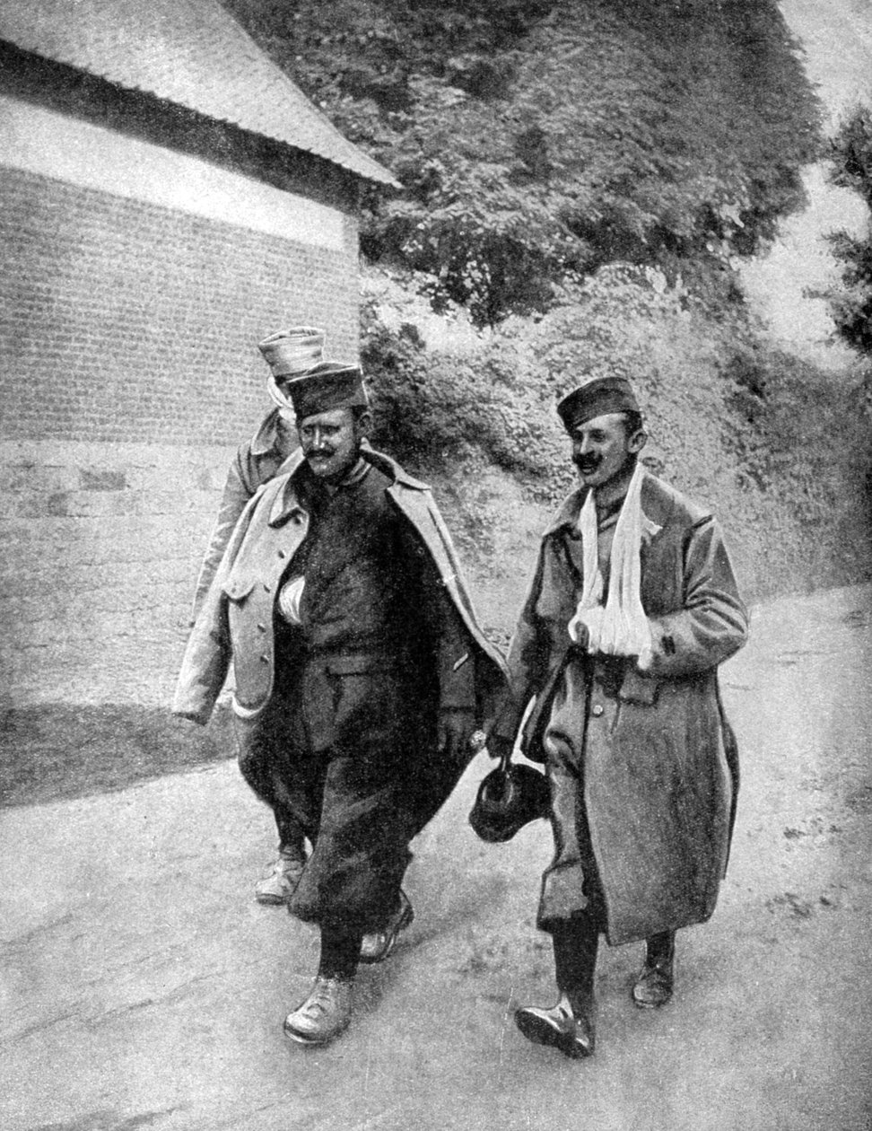 Soldati francesi feriti, Arras, Francia, Prima Guerra Mondiale da Unbekannt
