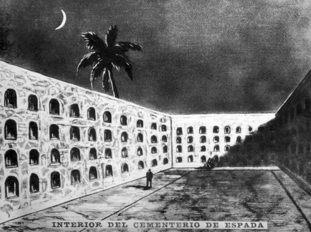 Dentro il cimitero spagnolo, XIX secolo, 1920 da Unbekannt