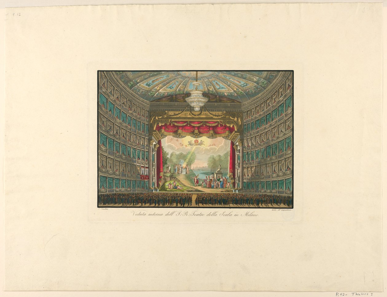 Vista Interna, Teatro La Scala, Milano da Unbekannt