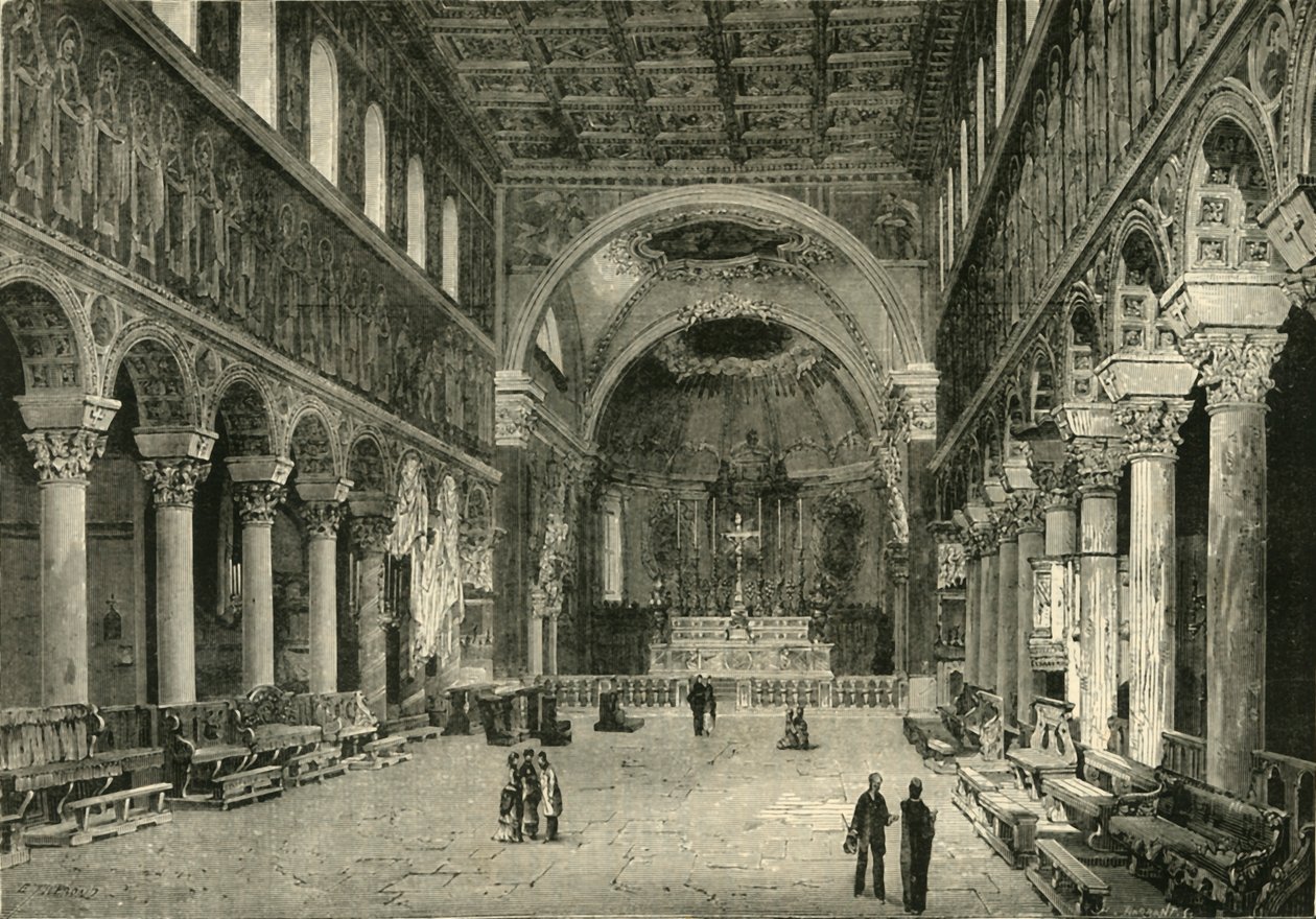 Interno di San Apollinare Nuovo, Ravenna, 1890 da Unbekannt