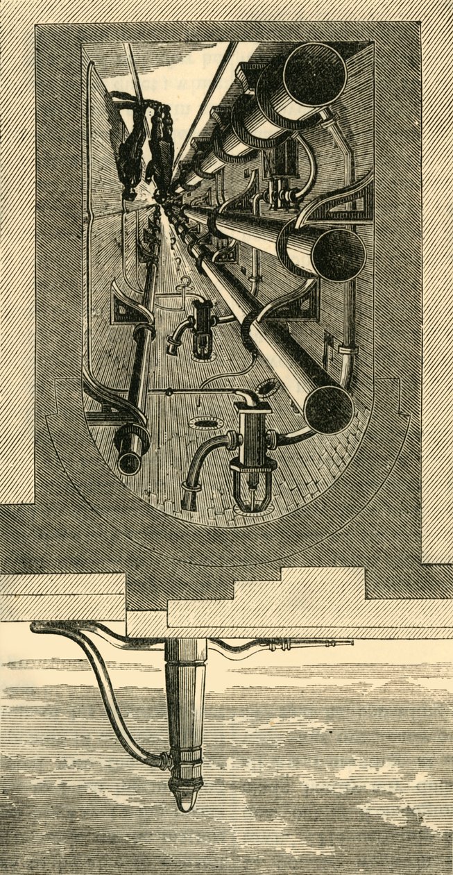 Interno della metropolitana, Holborn Viaduct, c. 1876 da Unbekannt