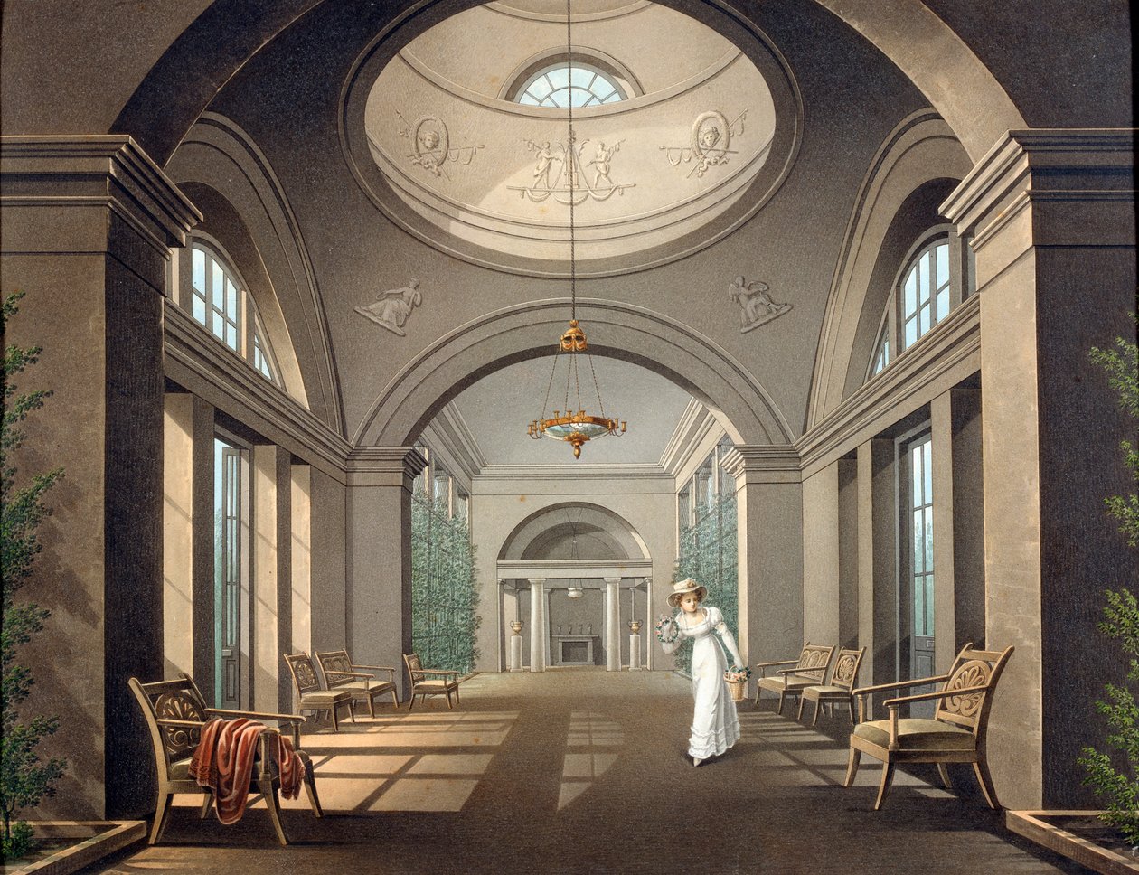 Interno della Voliera nel Palazzo di Pavlovsk, metà XIX secolo da Unbekannt