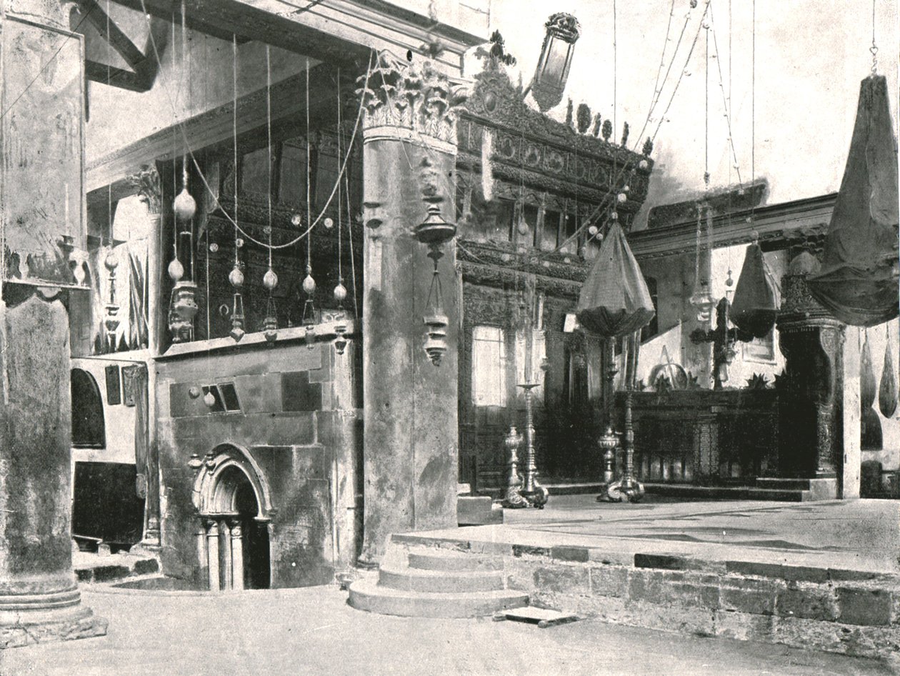 Interno della Chiesa della Natività, Betlemme, Palestina, 1895 da Unbekannt