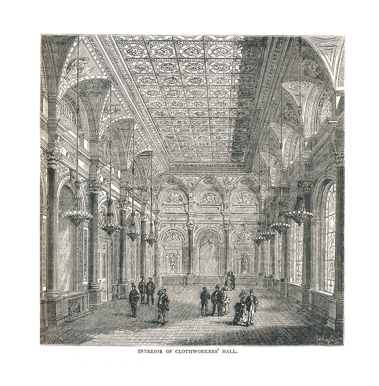 Interno della Sala dei Tessitori da Unbekannt