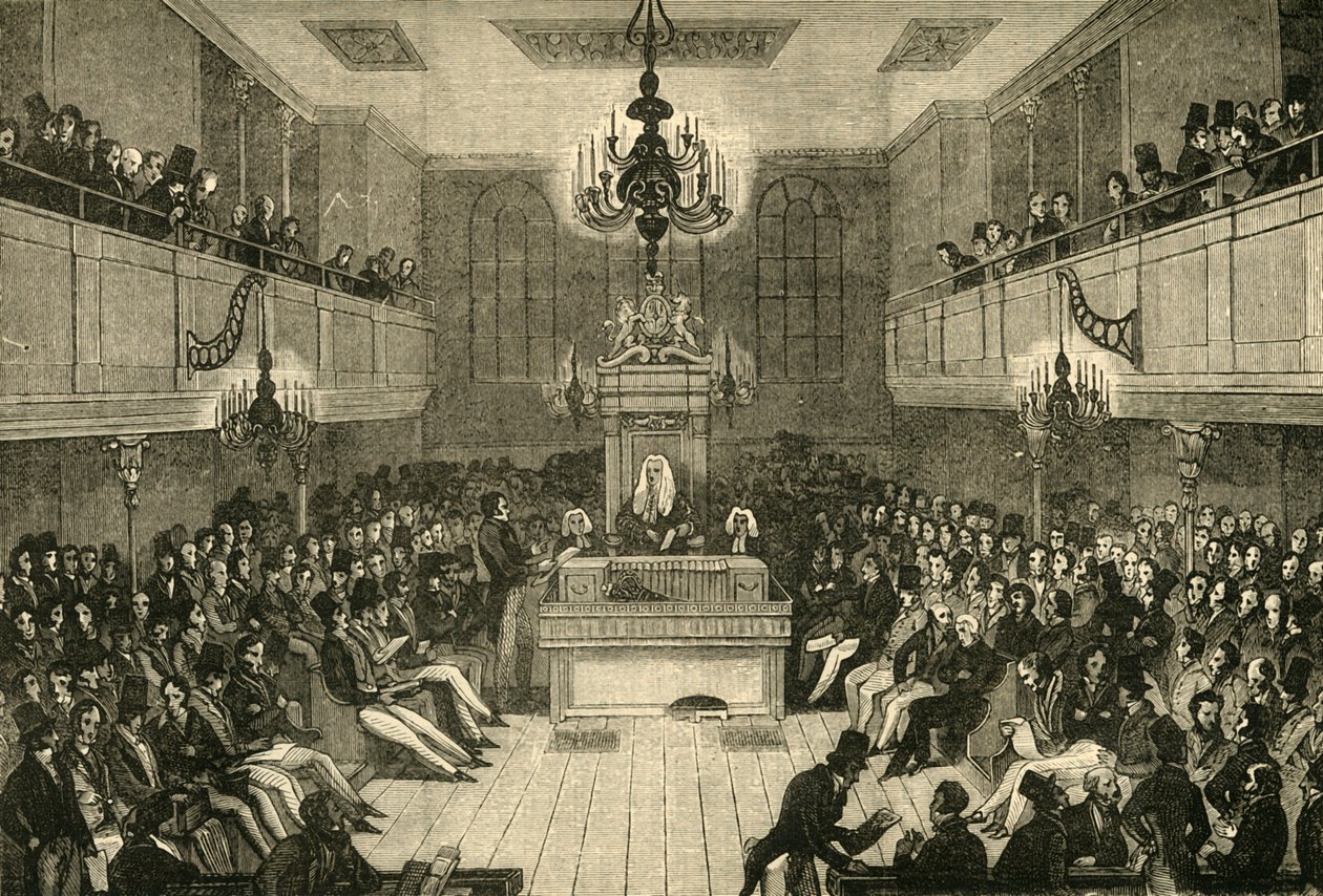 Interno della Camera dei Comuni, 1834, 1881 da Unbekannt