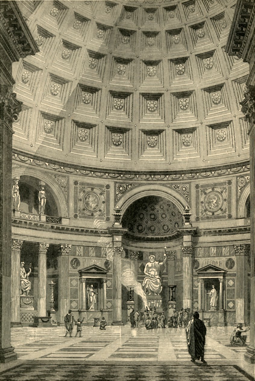 Interno del Pantheon a Roma restaurato, 1890 da Unbekannt