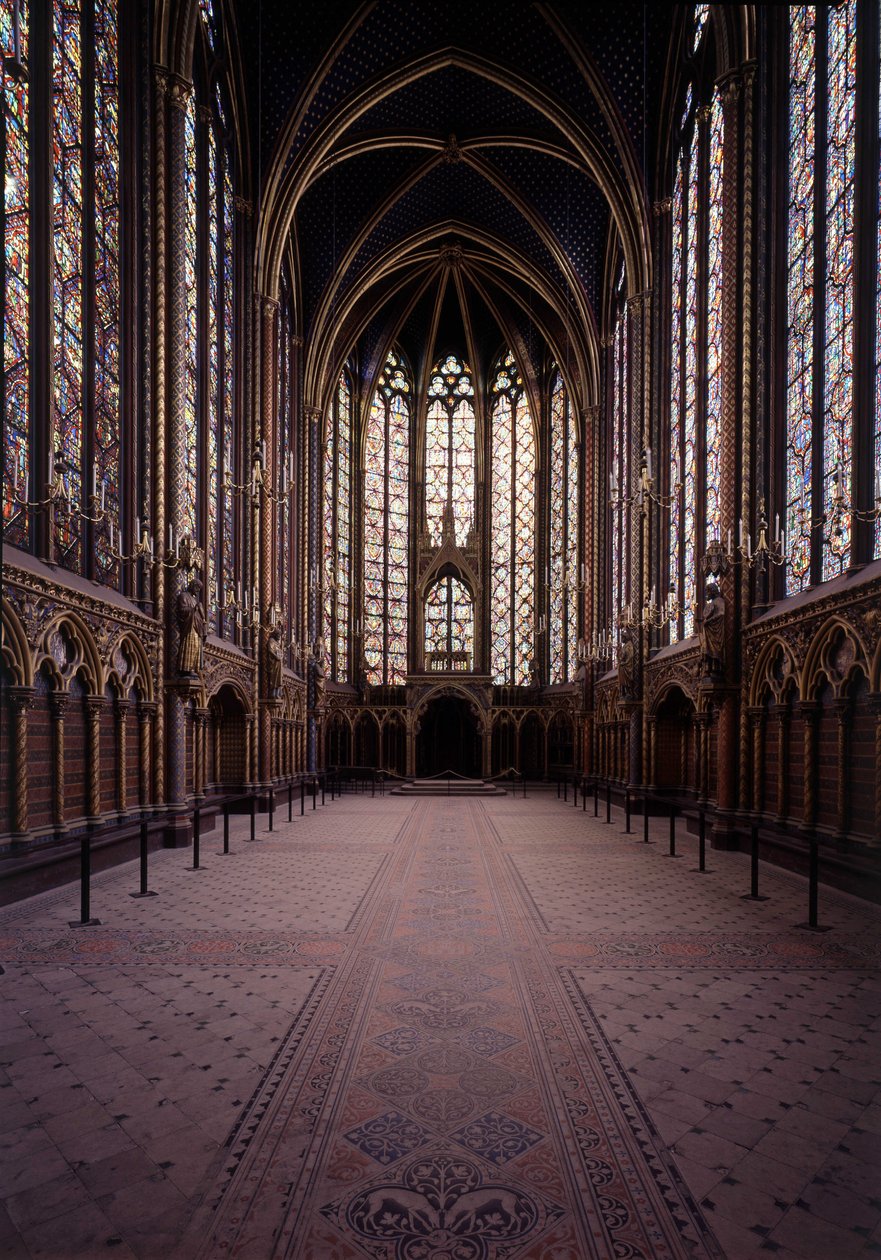 Interno della Sainte Chapelle (cappella superiore) a Parigi. Arte gotica del XIII secolo. da Unbekannt