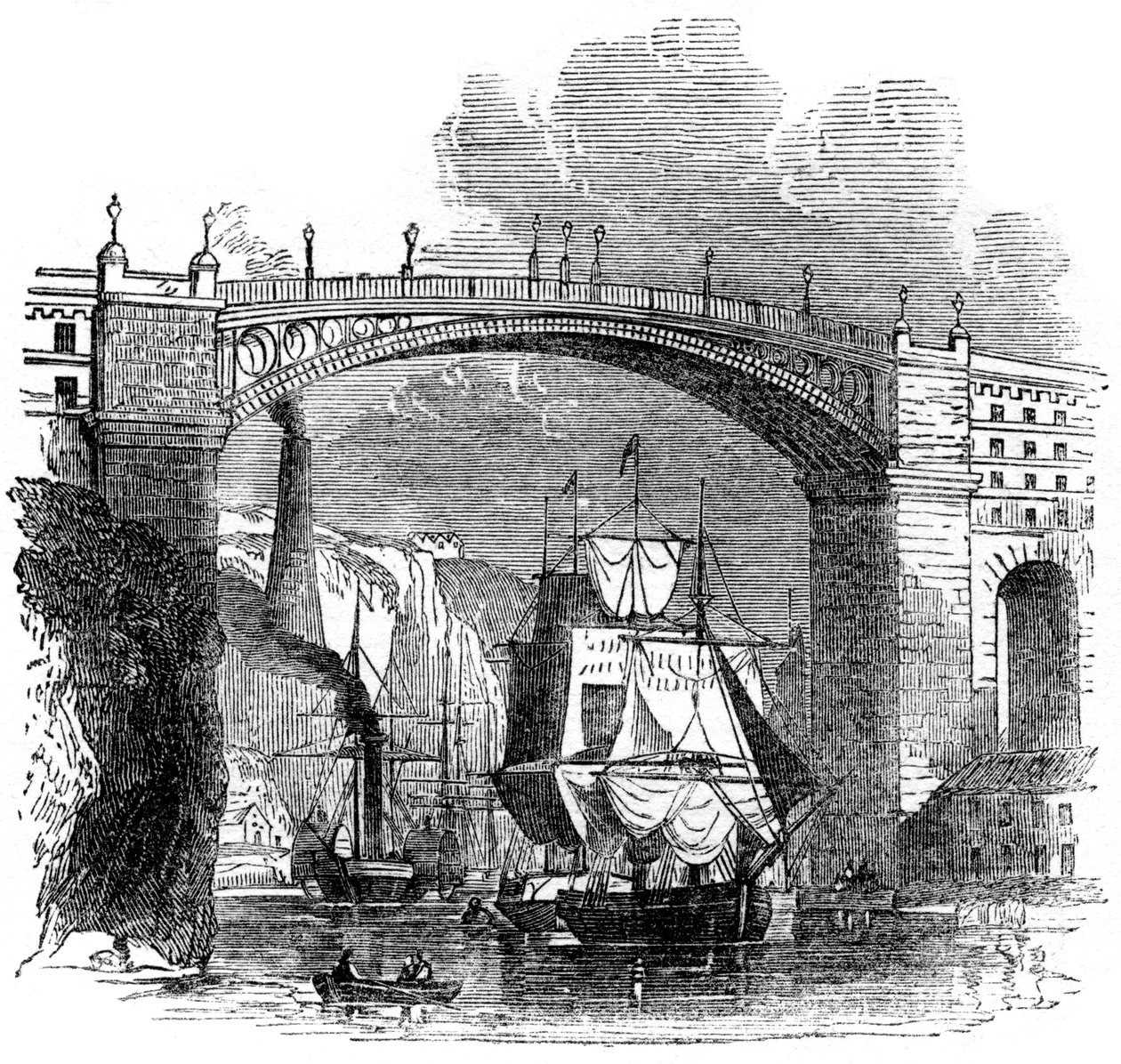 Ponte di ferro a Sunderland, 1886 da Unbekannt