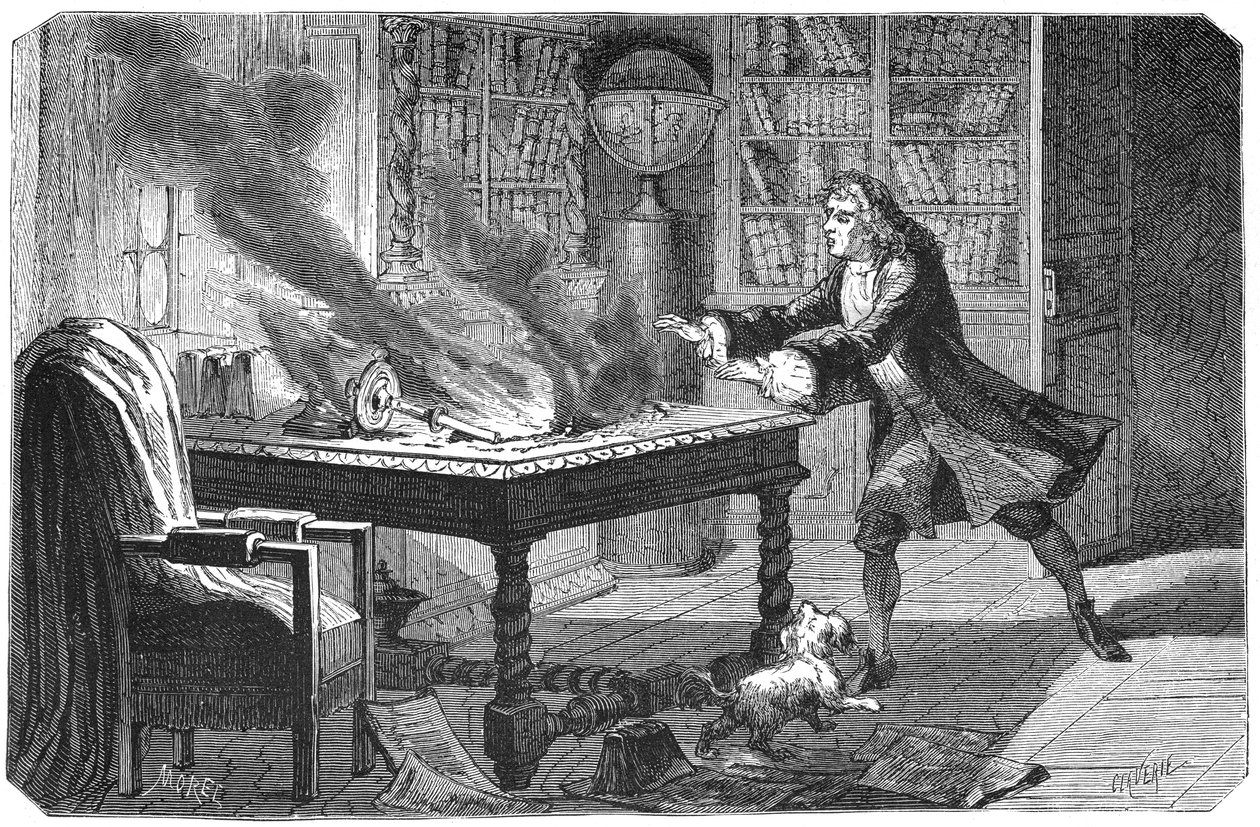 Isaac Newton, scienziato e matematico inglese, 1874 da Unbekannt