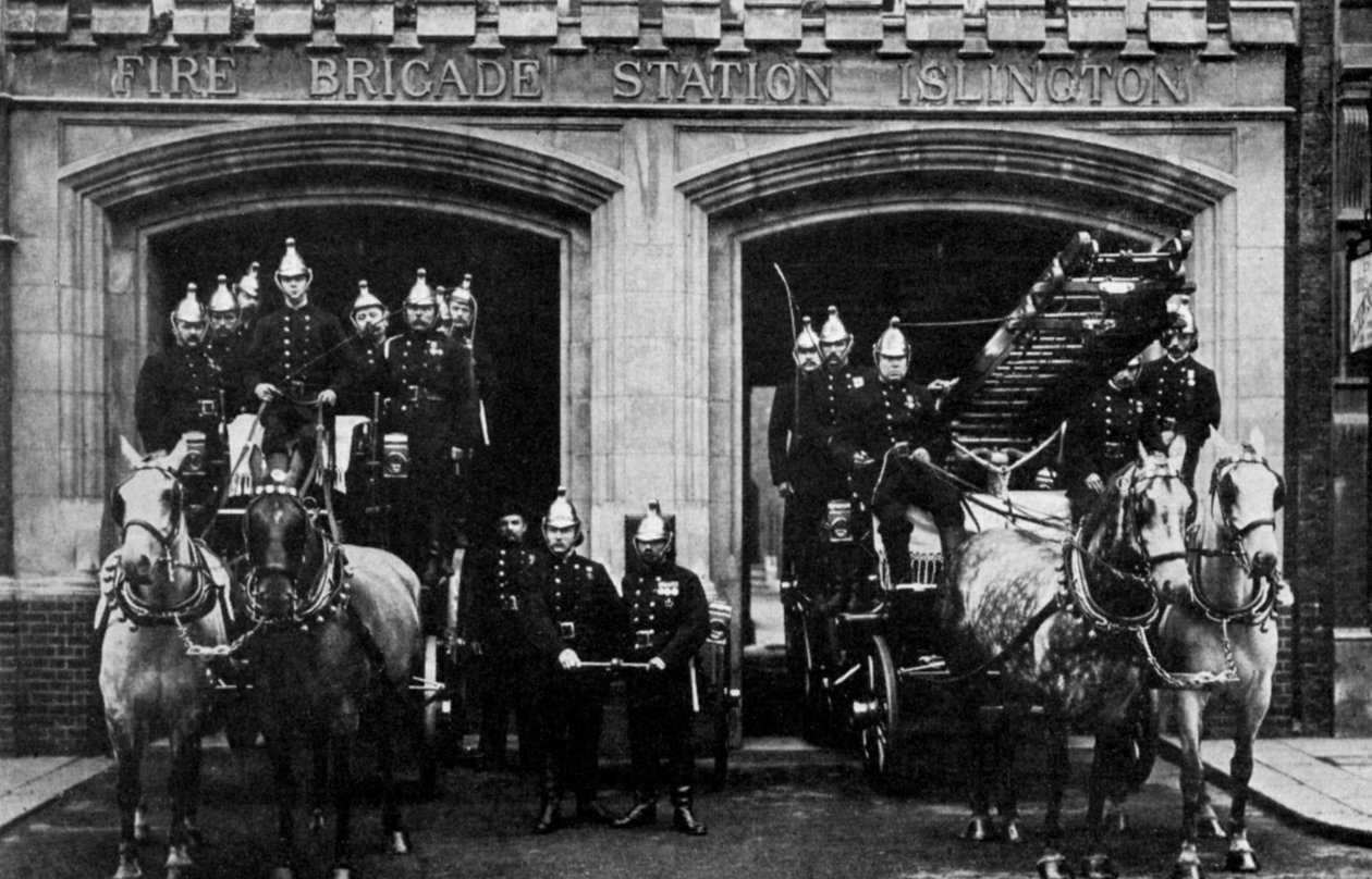 Brigata dei pompieri di Islington, Londra, 1901 da Unbekannt