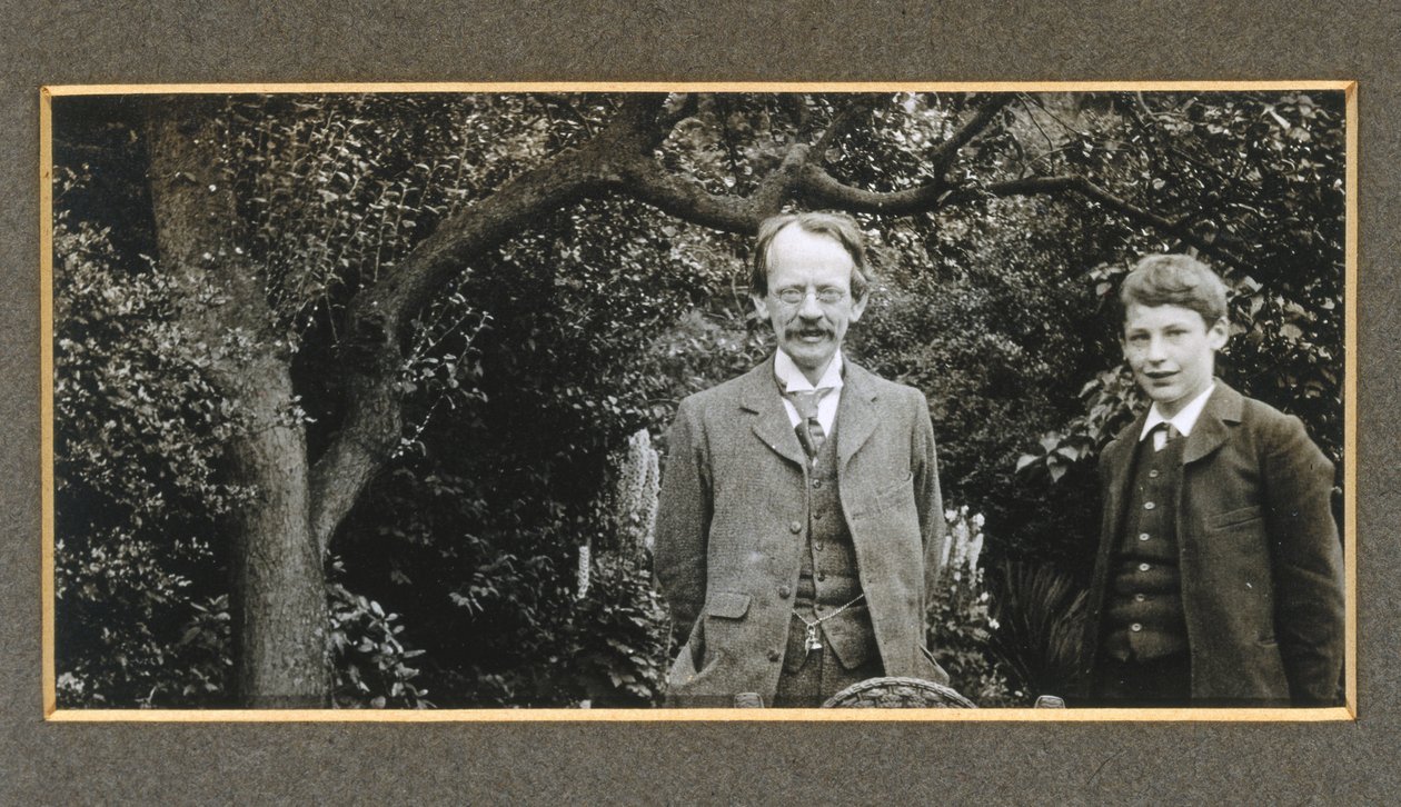 J J Thomson con suo figlio, George, c 1909 da Unbekannt