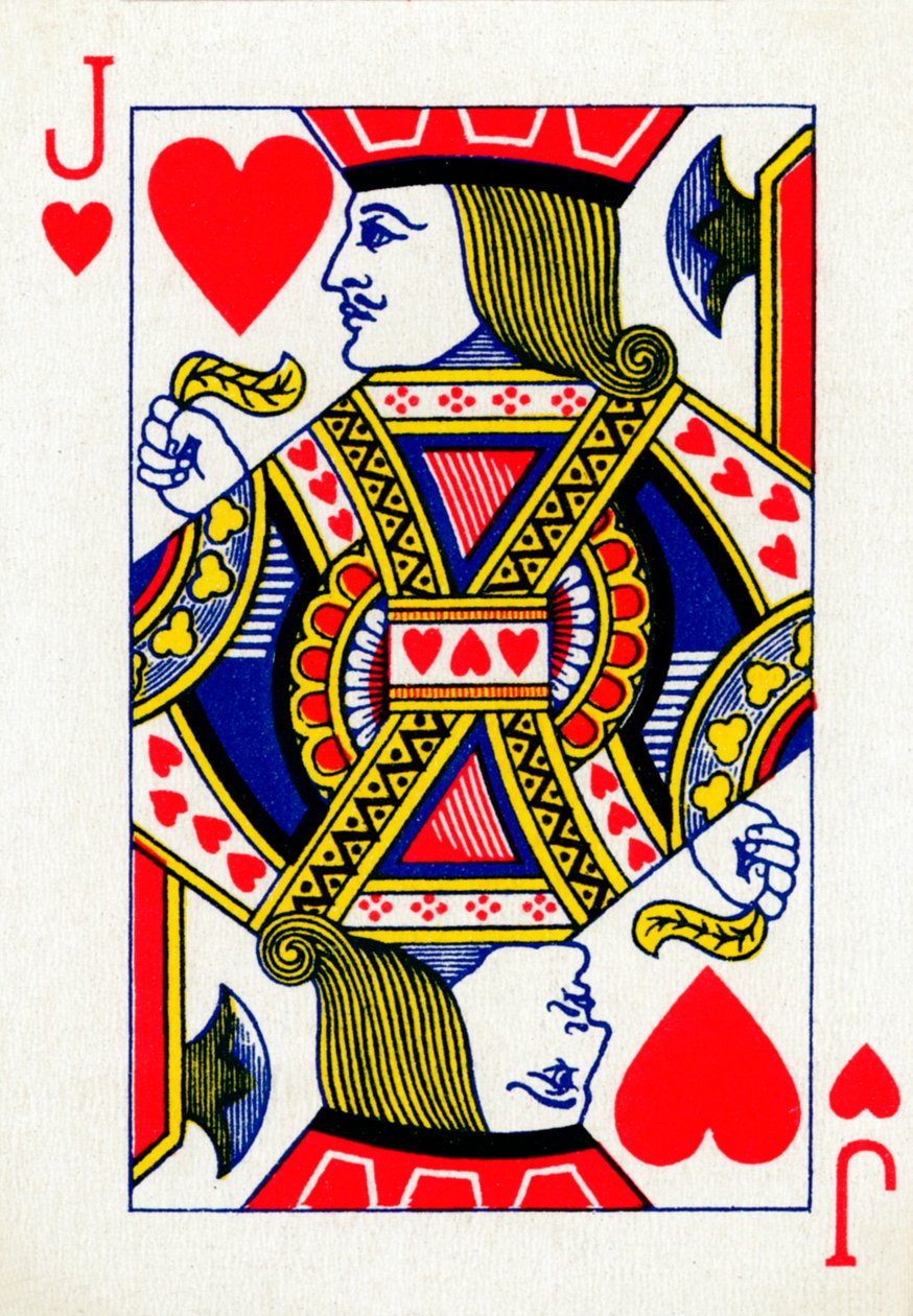 Fante di cuori da un mazzo di carte da gioco Goodall & Son Ltd., c1940 da Unbekannt