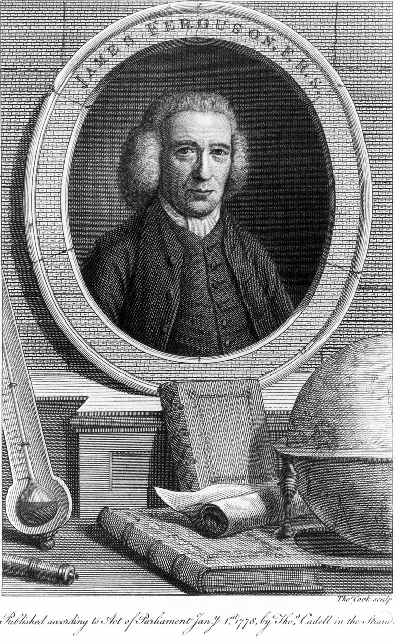 James Ferguson, astronomo scozzese, c. 1760 da Unbekannt