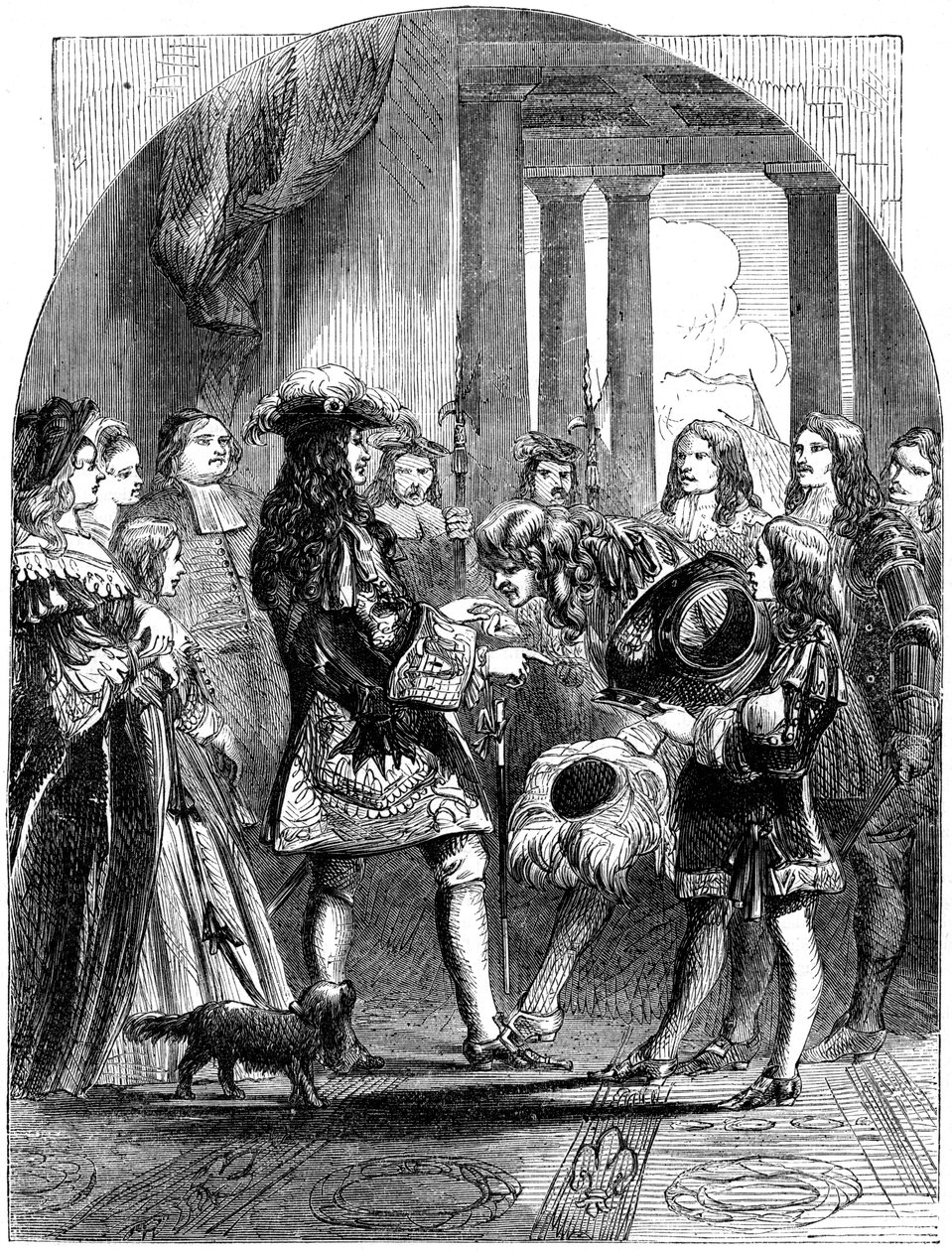 Giacomo II che saluta Luigi XIV di Francia, 1689 da Unbekannt